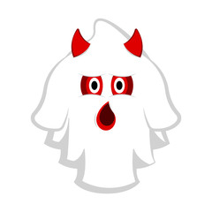 Isolated cute halloween demon ghost. Vector illustration design