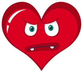 Angry red heart monster