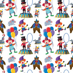Circus element seamless pattern