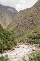 Landscape from the railway, on the way to Aguas Calientes.