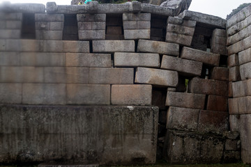 Detail of a wall in Machu Picchu ruins, Perù.