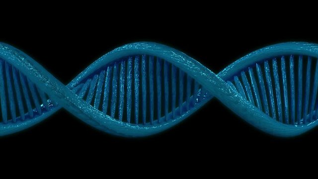 3D model of a DNA double helix with alpha channel