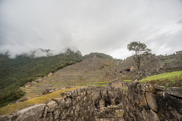 Landscape of Machu Picchu inca ruins, one of the modern seven wonders of the world. Per&ugrave;
