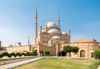 Alabaster Mosque Mohammed Ali at Citadel in Cairo, Egypt. - 229858334