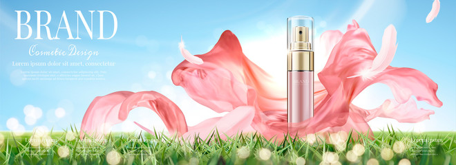 Skin care spray bottle ads