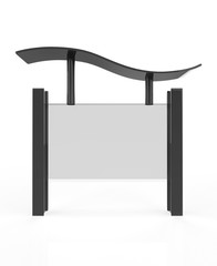 floor standing outdoor advertising planel. 3d illustration