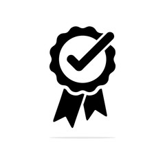 Approval check icon. Vector concept illustration for design.