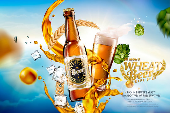 Craft wheat beer ads