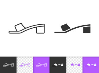 Women Shoes simple black line vector icon