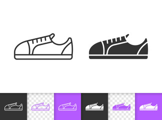 Women Shoes simple black line vector icon