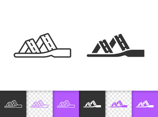 Fototapeta premium Women Shoes simple black line vector icon