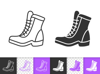 Women Shoes simple black line vector icon