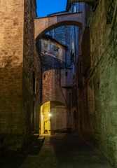 Fototapeta na wymiar Todi (Umbria, Italy) - The suggestive medieval town of Umbria region, in a summer evening.