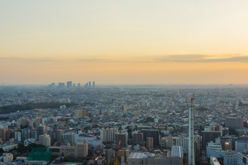 Fototapeta na wymiar sunset view of tokyo