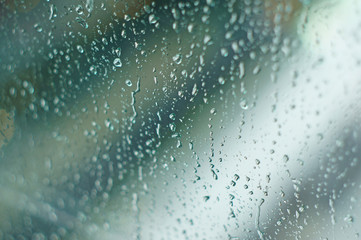 Raindrops on window glass