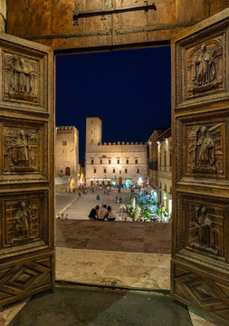 Todi (Umbria, Italy) - The suggestive medieval town of Umbria region, in a summer evening.
