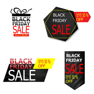 black friday sale price tag and label