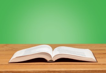 Open book isolated on background