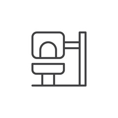 Cat house outline icon. linear style sign for mobile concept and web design. Pet cat tree simple line vector icon. Symbol, logo illustration. Pixel perfect vector graphics