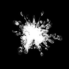 Obraz premium 3d render background with abstract particles. White luma mask.