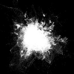 3d render background with abstract particles. White luma mask.