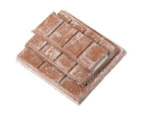 Close up of segment chocolate bar