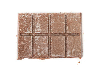 Close up of segment chocolate bar