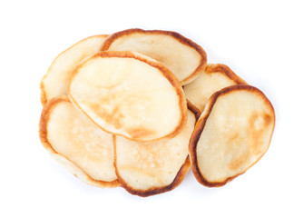 Stack of plain pancakes