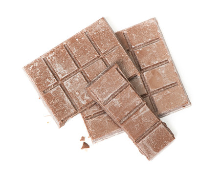 Close up of segment chocolate bar