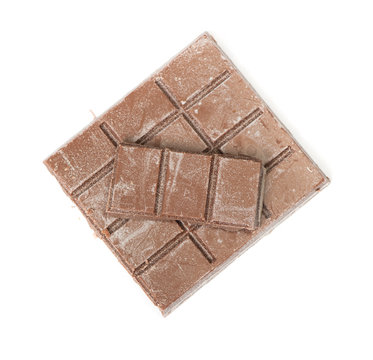 Close up of segment chocolate bar