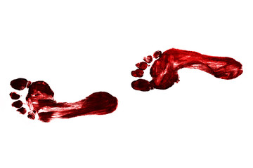 Blutige Fußspuren 