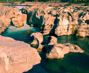 Cascades du Sautadet, La Roque-sur-Cèze, Gard, Occitanie, France.