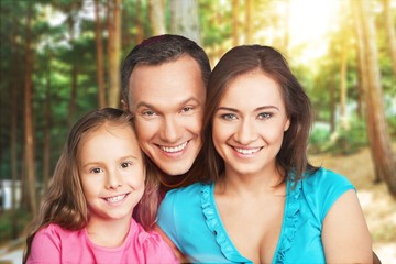 Fototapeta premium Lovely family in park outdoor