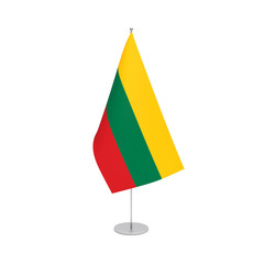 Lithuania flag on white background