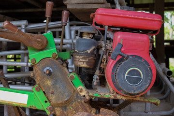 equipment a tractor machine,agricultural equipment,closeup shot
