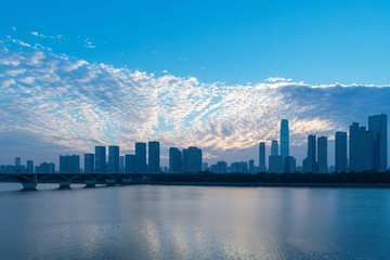 changsha cityscape in the early morning