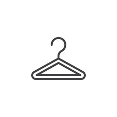 Hanger hook outline icon. linear style sign for mobile concept and web design. Clothes hanger simple line vector icon. Symbol, logo illustration. Pixel perfect vector graphics