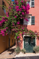 Obraz na płótnie Canvas Street in the old town of Corfu island, Greece 