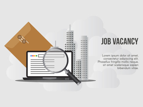Job vacancy concept illustration vector design template