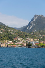 Fototapeta premium Lake Garda, the largest lake in Italy, situated on the edge of the Dolomites, Italy.