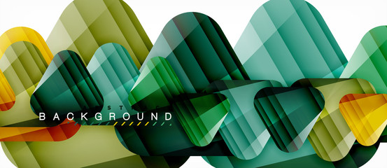 Glass triangles modern geometric composition, abstract background