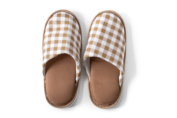 Slippers and house shoes on isolated white background

