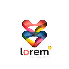 Geometric convergence vector business icon