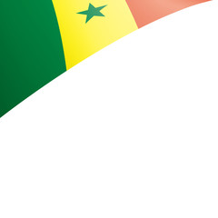 Fototapeta na wymiar Senegal flag, vector illustration on a white background