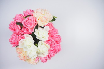 Beautiful flowers on a white background.