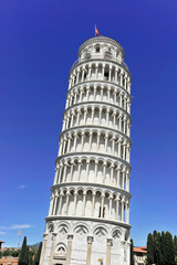 Fototapeta na wymiar Schiefer Turm von Pisa, Torre Pendente, UNESCO-Weltkulturerbe, Pisa, Toskana, Italien, Europa