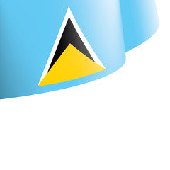 Saint Lucia flag, vector illustration on a white background
