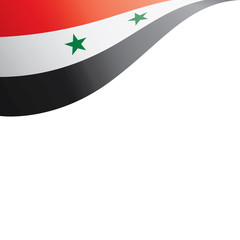 Syria flag, vector illustration on a white background