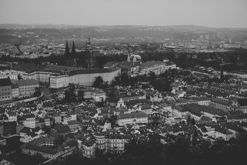 aerial view of prague from petrin