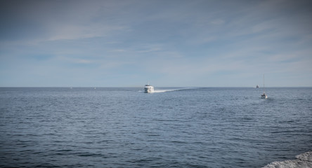 Ferry in the middle of the ocean